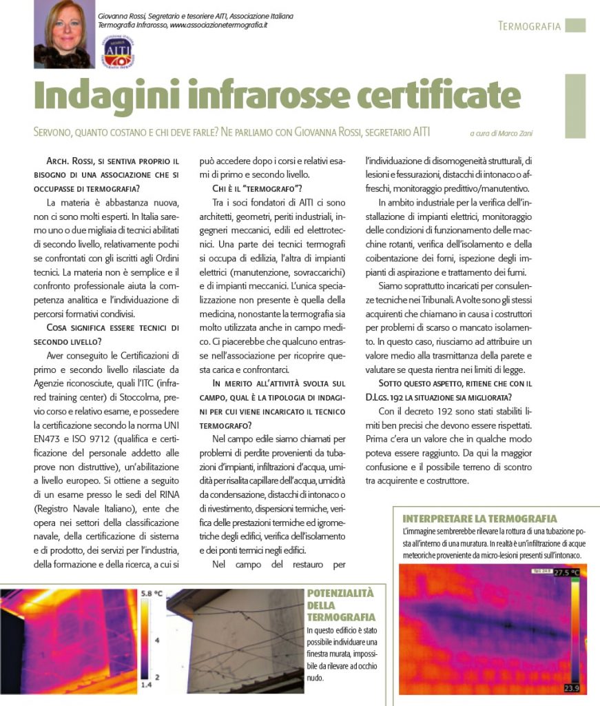 Giovanna Rossi - Indagini infrarosse certificate